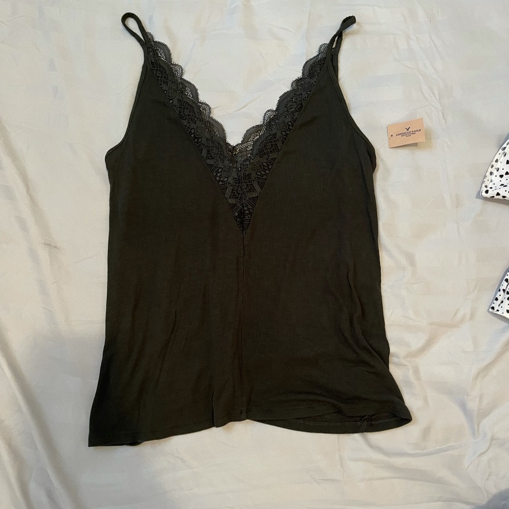 deep V-neck tank top